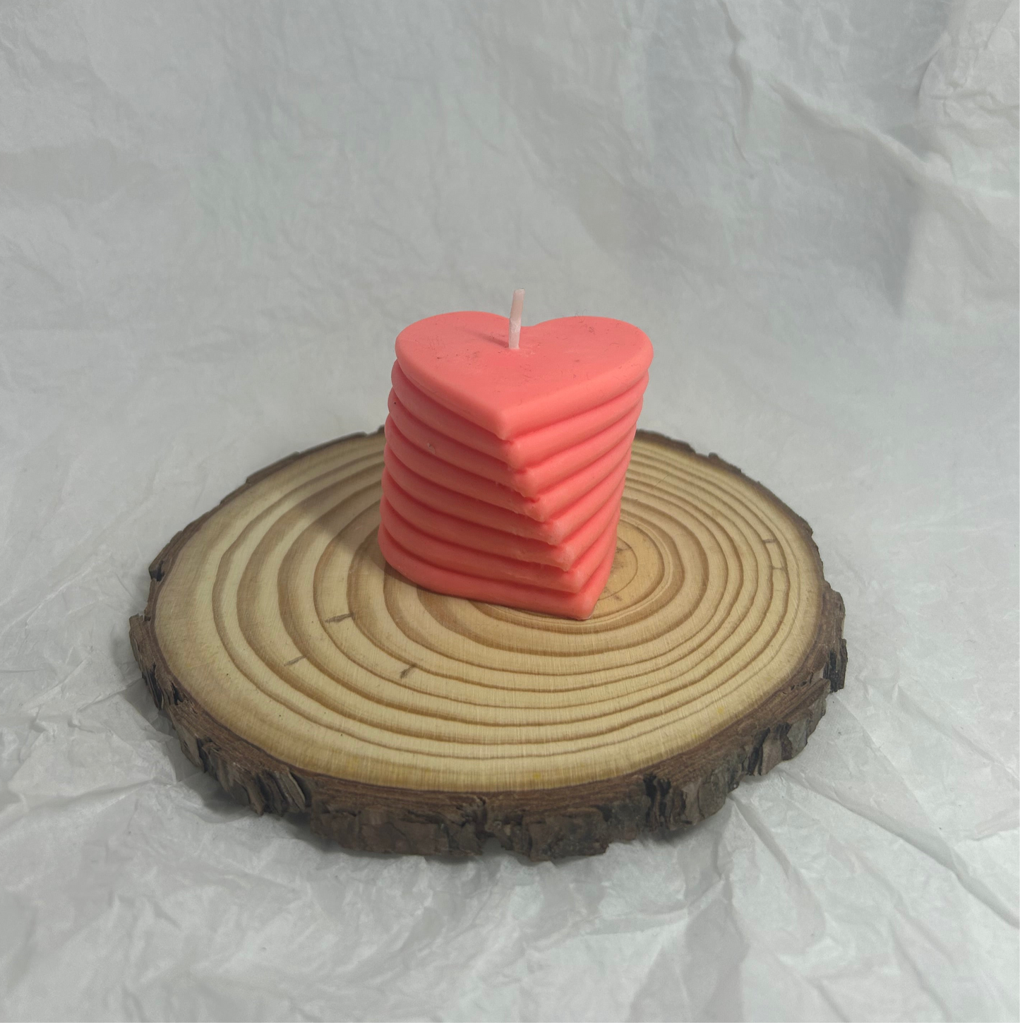 Vela decoracion de corazón