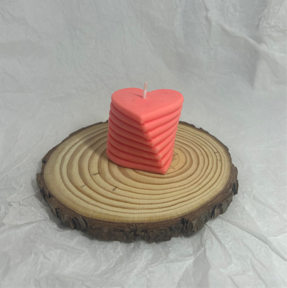 Vela decoracion de corazón