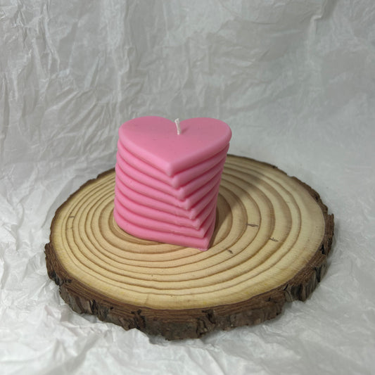 Vela decoracion de corazón